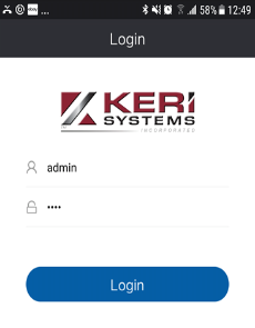Log in Screen